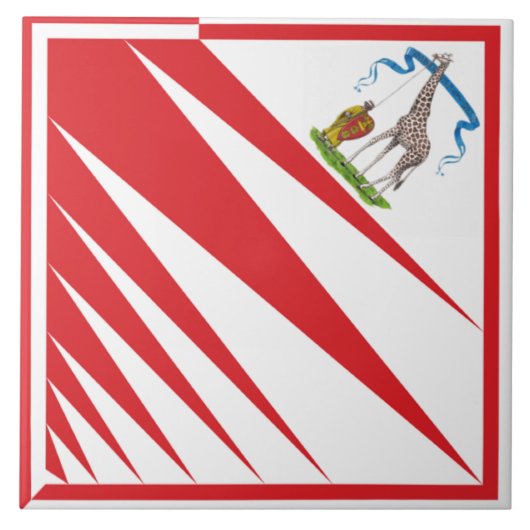 Imperiale Contrada della Giraffa - Giraffe Palio Tegeltje (Voorkant)