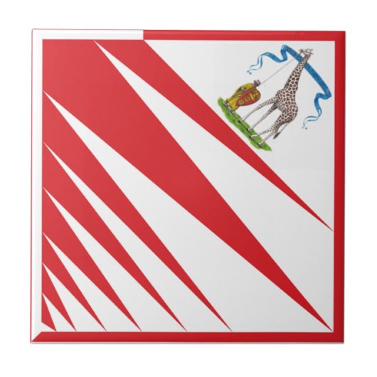 Imperiale Contrada della Giraffa - Giraffe Palio Tegeltje (Voorkant)