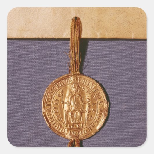 Imperiale verzegeling van Frederick II van de Vierkante Sticker (Voorkant)