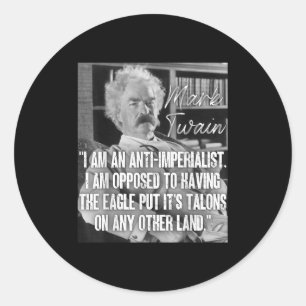 Imperialisme Mark Twain citeert anti-oorlog citaat Ronde Sticker