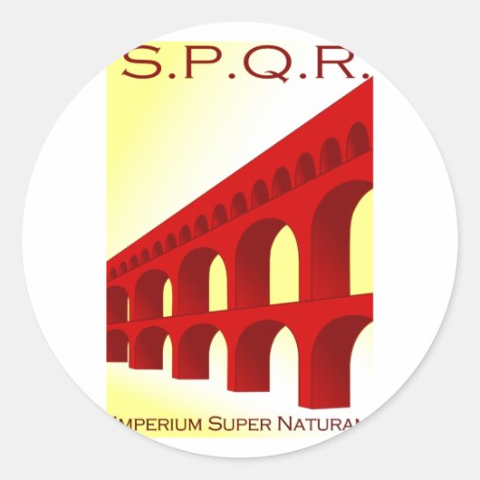 Imperium supernaturam ronde sticker (Voorkant)