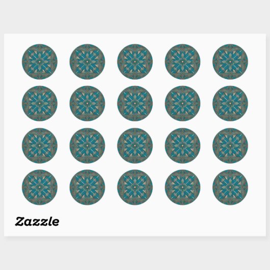 Imperturbability pattern ronde sticker (Vel)