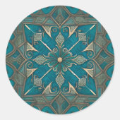 Imperturbability pattern ronde sticker (Voorkant)