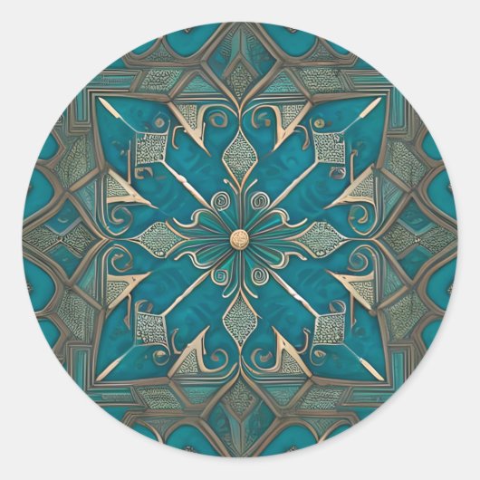 Imperturbability pattern ronde sticker (Voorkant)