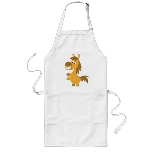 Impetuus Cartoon Pony Koken Apron Lang Schort (Voorkant)