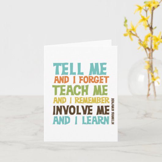 Impliceer me Inspirerend Citaat Kaart (Gele Bloem)