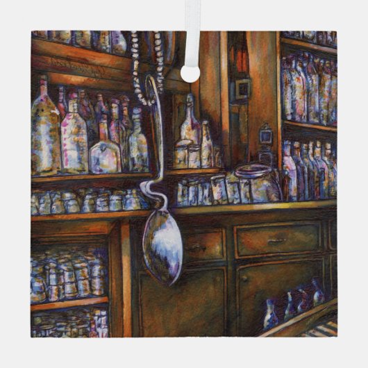 impliciet begrepen glas ornament (Achterkant)