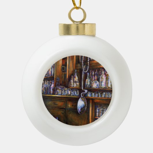impliciet begrepen keramische bal ornament (Voorkant)