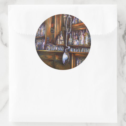 impliciet begrepen ronde sticker (Tas)