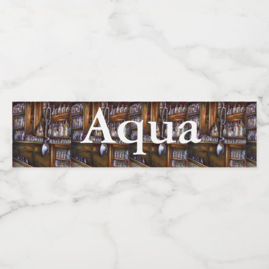 impliciet begrepen waterfles etiket (Enkel label)