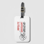 Impolite Arrogant Woman Bagagelabel (Voorkant (verticaal))
