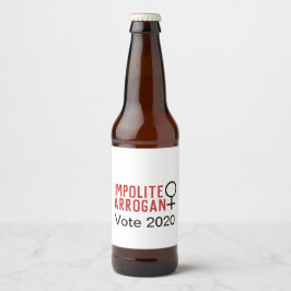Impolite Arrogant Woman Vrouw Symbool 2 Line 2020 Bier Etiket
