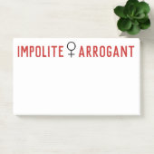 Impolite Arrogant Woman Vrouw Symbool Post-it® Notes (Kantoor)