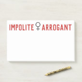 Impolite Arrogant Woman Vrouw Symbool Post-it® Notes (Op bureau)