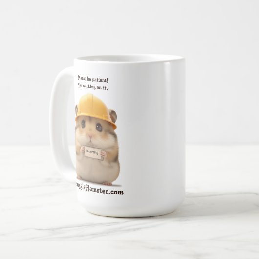 Importeren hardhat hamster SnuggleHamster.com Koffiemok (Voorkant links)