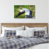 Imposanter Graureiher mit weiten Schwingen Canvas Afdruk (Insitu (Slaapkamer))
