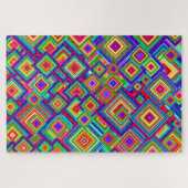 Impossible Diamond Pattern Jigzaag Puzzle Legpuzzel (Horizontaal)