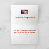 Impossible Dream Wenskaart Kaart (Binnen)