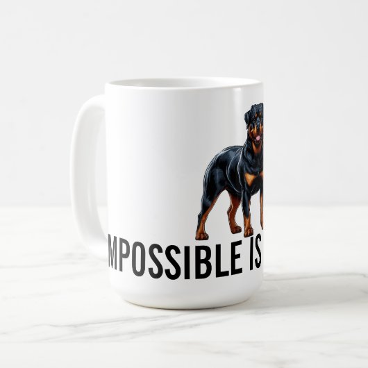 Impossible Is Nothing, Rottweiler Koffiemok (Voorkant links)