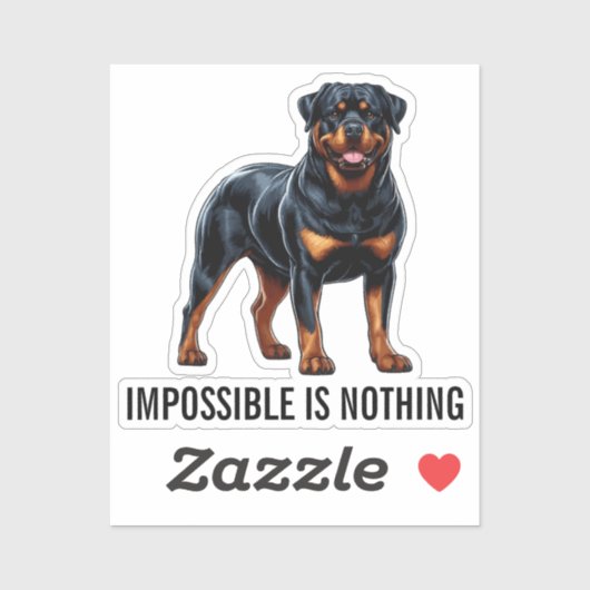 Impossible Is Nothing, Rottweiler Sticker (Vel)