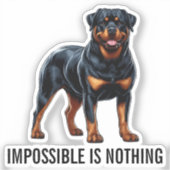 Impossible Is Nothing, Rottweiler Sticker (Voorkant)