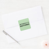 Impossible Is Nothing Vierkante Sticker (Envelop)