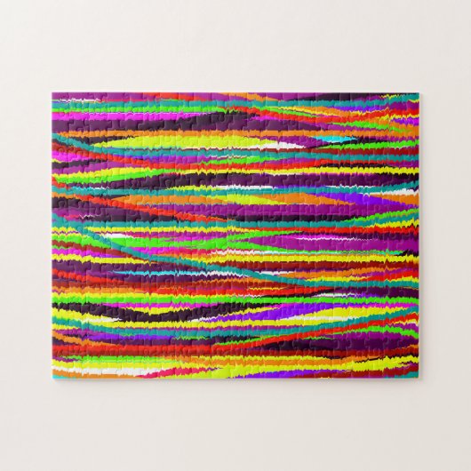 Impossible Striped Jigzaag Puzzle Legpuzzel (Horizontaal)