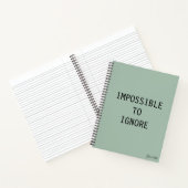 Impossible To Ignore Modern Funny Quote Notitieboek (Binnen)