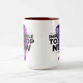 Impossible to stop tweekleurige koffiemok (Center)