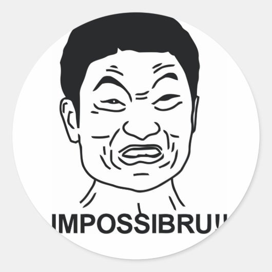 Impossibru Ronde Sticker (Voorkant)