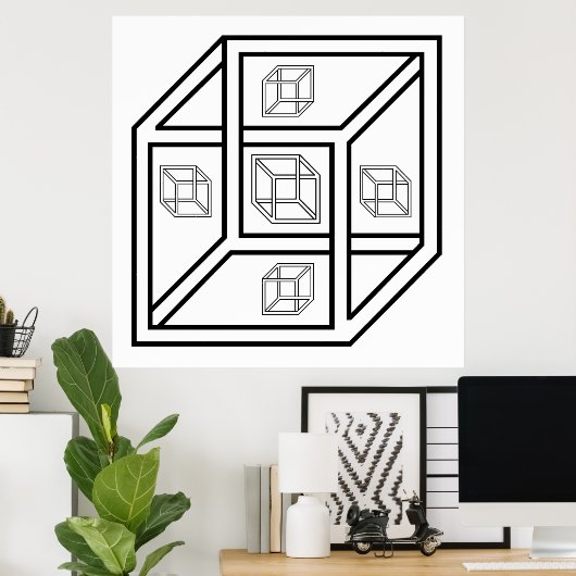 Impossilbe Cube Poster (Thuiskantoor)