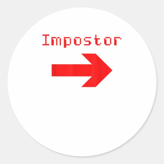 Impostor - Funny video game Apparel Ronde Sticker (Voorkant)