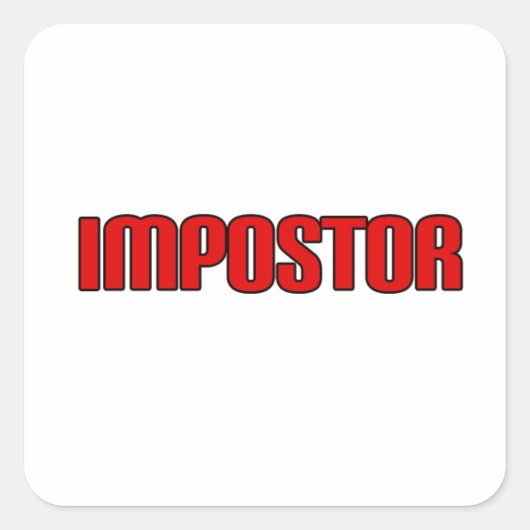 Impostor Vierkante Sticker (Voorkant)
