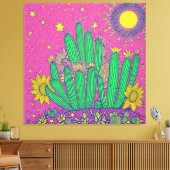 Impresión Acrílica de cactus Canvas Afdruk (Insitu (Woonkamer))