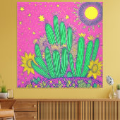 Impresión Acrílica de cactus Canvas Afdruk (Insitu (Woonkamer))
