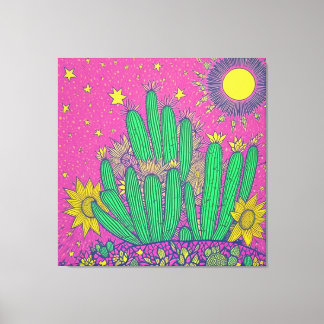 Impresión Acrílica de cactus Canvas Afdruk