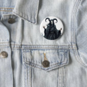 Impresión de Arte de Olas Retro Vibrantes - Diseño Ronde Button 5,7 Cm (In situ)