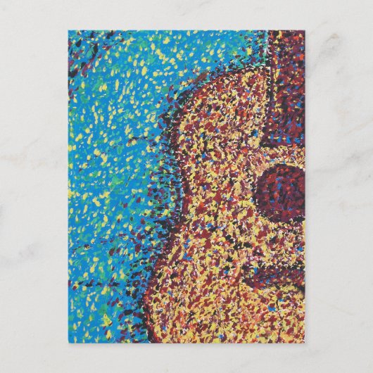 Impresionist Guitar Postcard Briefkaart (Voorkant)
