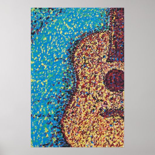 Impresionist Guitar Print / Poster (Voorkant)