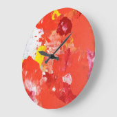 'Impress me' kleurrijke Abstracte kunstklok Grote Klok (Hoek)