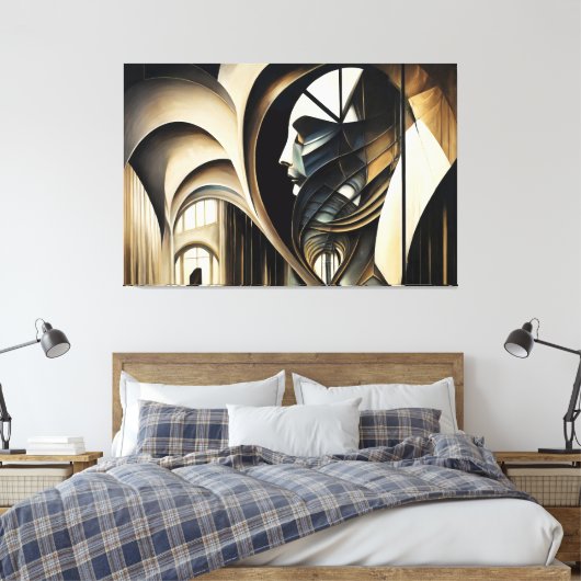 Impressão em Tela Abstract Realism Canvas Afdruk (Insitu (Slaapkamer))