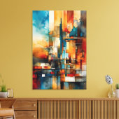 Impressão Em Tela Abstract vertical and horizontal Canvas Afdruk (Insitu (Woonkamer))