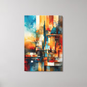 Impressão Em Tela Abstract vertical and horizontal Canvas Afdruk (Voorkant)