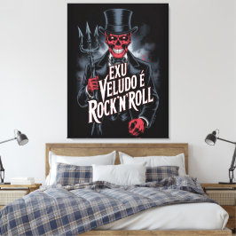 Impressão em Tela Exu Veludo é Rock'N'Roll #1 Canvas Afdruk