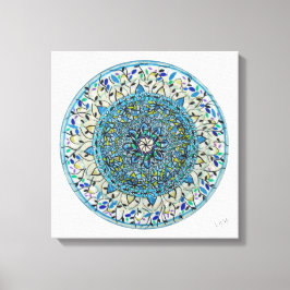 Impressão Em Tela Mandala Essência Floral Canvas Afdruk