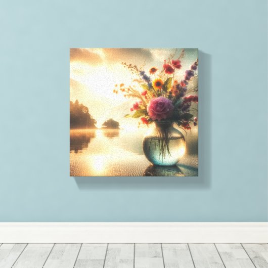 Impressão em Tela Vaso Canvas Afdruk (Insitu (Houten vloer))