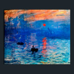 Impressie, Sunrise 1872 Poster<br><div class="desc">De onderdrukking,  Sunrise werd geschilderd door Claude Monet in 1872. Het gaf aanleiding tot de naam van de impressionistische beweging.</div>