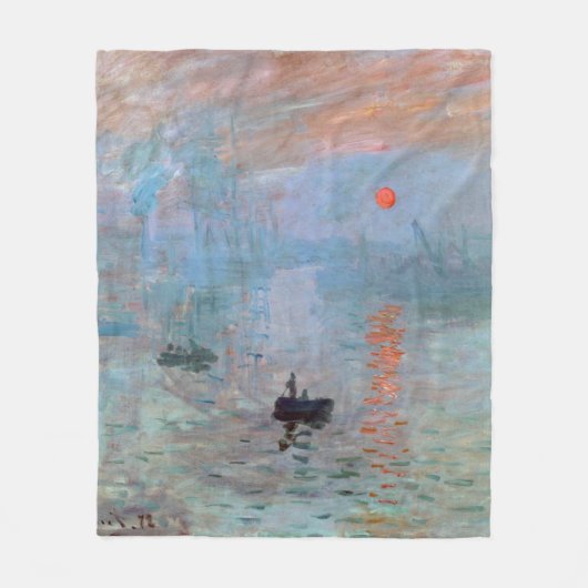 Impressie, Sunrise, Claude Monet Fleece Deken (Voorkant)
