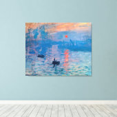 Impressie, Sunrise door Claude Monet Canvas Afdruk (Insitu (Houten vloer))