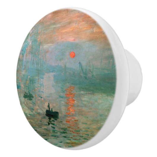 Impressie, Sunrise door Claude Monet Keramische Knop (Rechts)